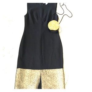 Rare DVF dress with gold belt. New.